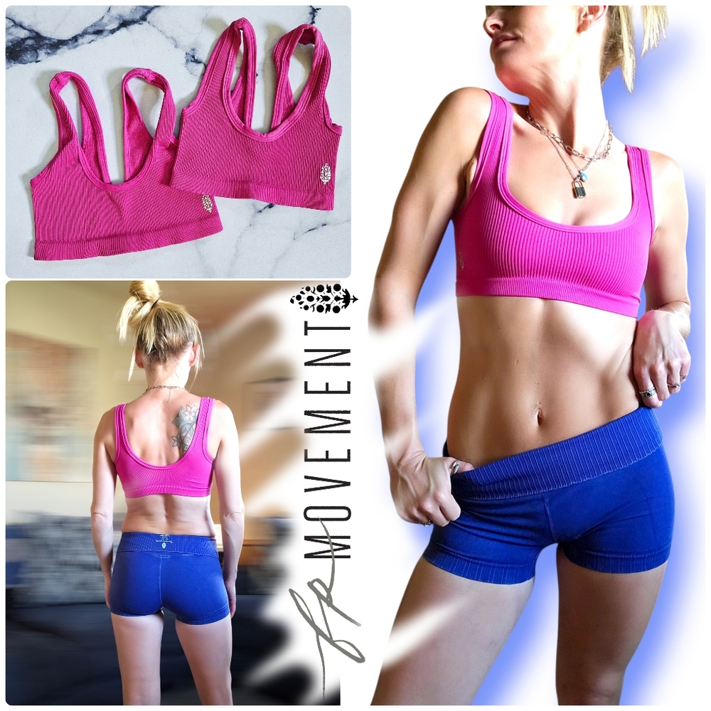 NWOT FP Movement Happiness Runs Scoop Neck Bra in Berry